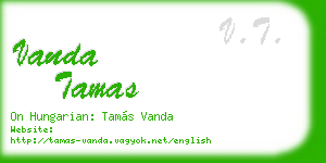 vanda tamas business card