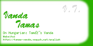 vanda tamas business card